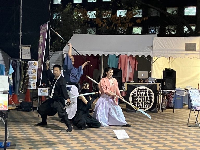 「第二回　秋の祭典! 昼から夜市⁉」　殺陣ショー開催！(札幌・殺陣・さっぽろテレビ塔)